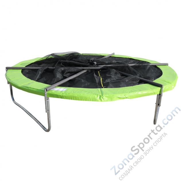 Батут DFC Jump 12ft складной, c сеткой, цвет apple green