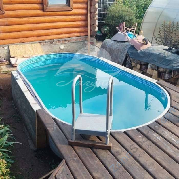 Бассейн Лагуна ТМ567 овальный вкапываемый 4,5 х 2,5 х 1,25 м