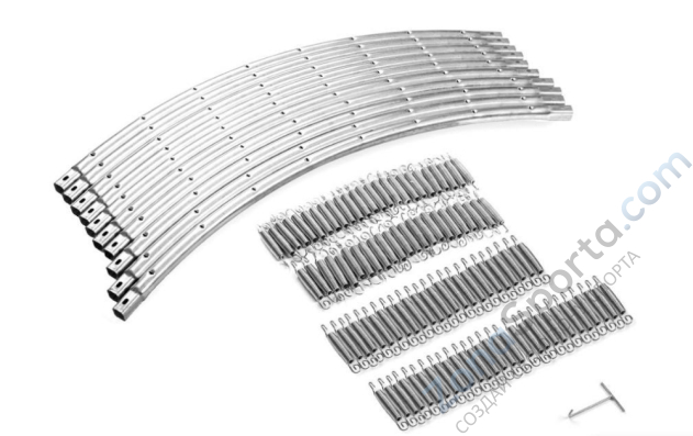 Батут Atlas Sport 312 см - 10ft Basic (3 ноги) с внешней сеткой и лестницей Blue