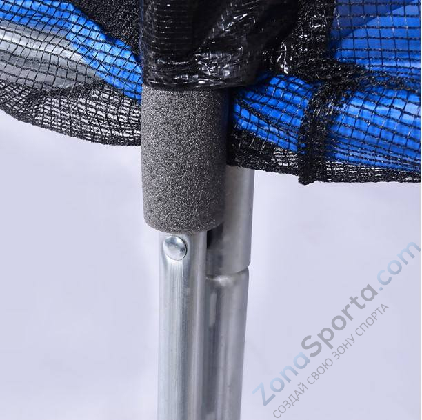 Батут Atlas Sport 312 см - 10ft Basic (3 ноги) с внешней сеткой и лестницей Blue