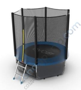 Батут Evo Jump External 6ft (Blue) с нижней сетью
