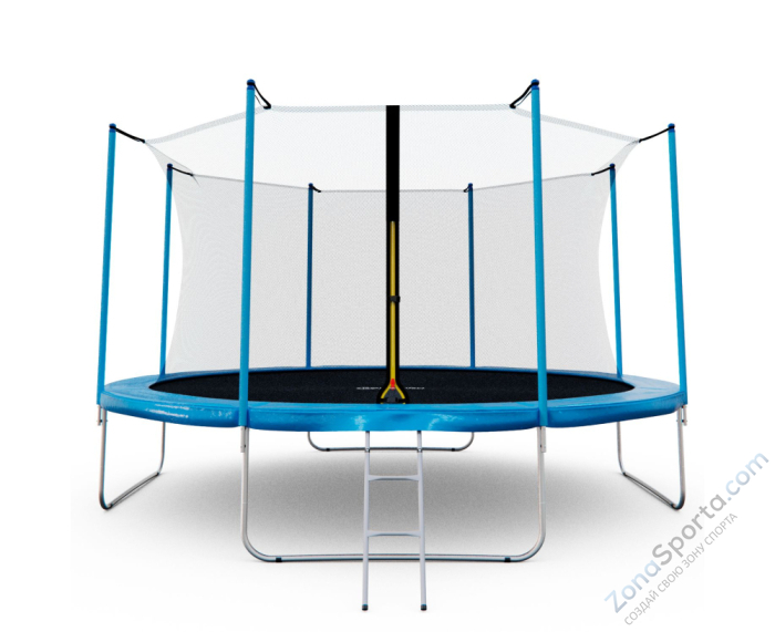 Батут каркасный с сеткой DFC Kondition 14 ft с лестницей