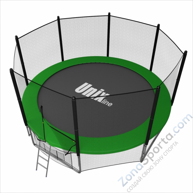 Батут Unix line 12 ft outside (Green)