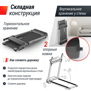 Беговая дорожка Unix Fit Hi-tech S2 Metallic