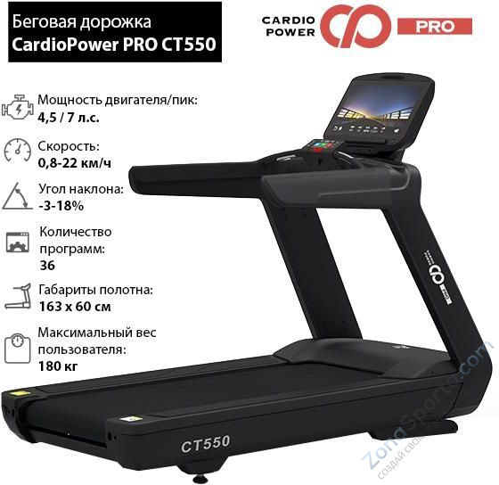 Беговая дорожка CardioPower Pro CT550