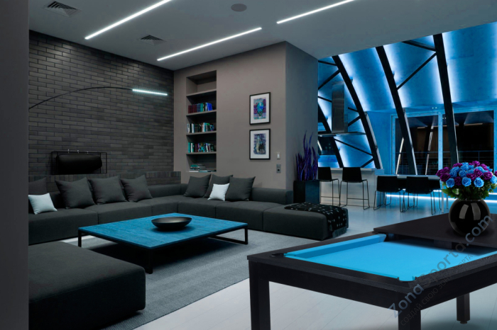 Бильярдный стол Лофт шпон 7 фт 