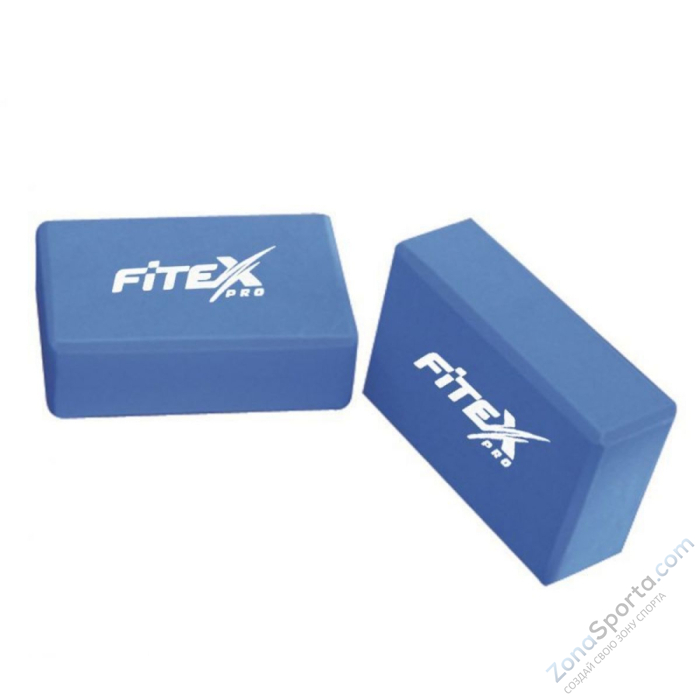 Блок для йоги синий 23х15х7.6 см Fitex FTX-1219