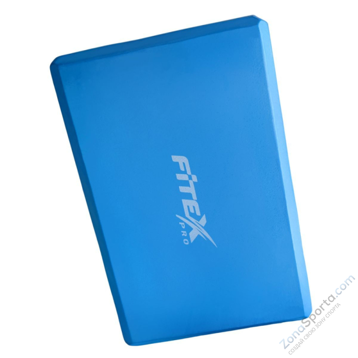 Блок для йоги синий 23х15х7.6 см Fitex FTX-1219