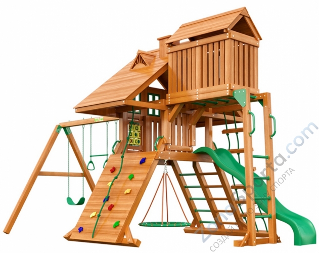 Деревянная детская площадка для дачи Igragrad Крепость Фани Deluxe