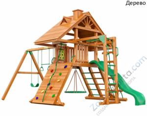 Деревянная детская площадка для дачи Igragrad Крепость Фани с рукоходом (Дерево)