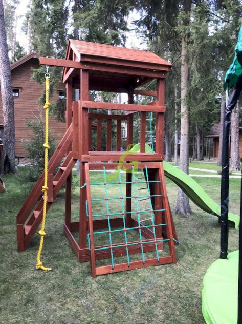 Деревянная детская площадка для дачи Igragrad Панда Фани Tower скалодром