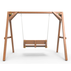Деревянные качели Пикник 2 Оптимус (диванчик на цепях)
