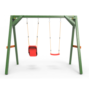 Деревянные качели Пикник 2 Вега (качели для малышей качели долька)