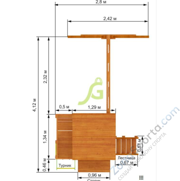 Детская площадка IgraGrad Крафт Pro (окрашенная)