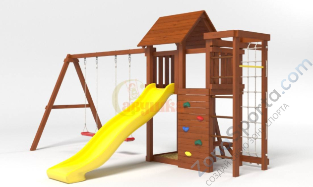 Детская площадка Савушка Мастер 10 (Махагон)