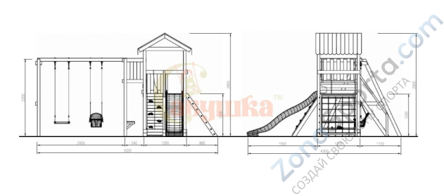 Детская площадка Савушка Мастер 2 (4 сезона)