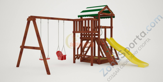 Детская площадка Савушка Мастер 2 (Махагон) 4 сезона