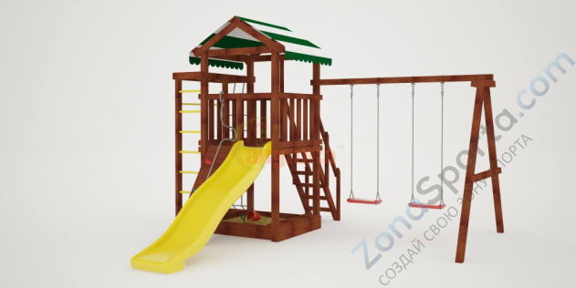 Детская площадка Савушка Мастер 5 (Махагон) 4 сезона