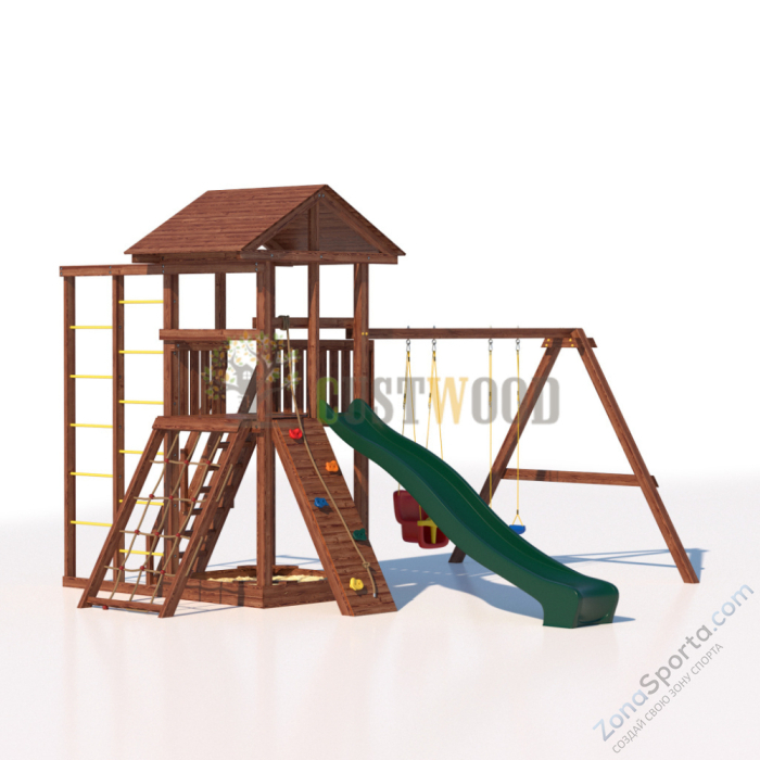 Детская деревянная игровая площадка для улицы дачи CustWood Active 6