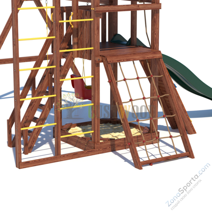 Детская деревянная игровая площадка для улицы дачи CustWood Active 6
