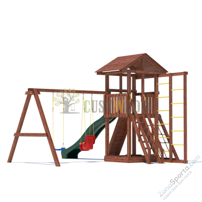 Детская деревянная игровая площадка для улицы дачи CustWood Active 6