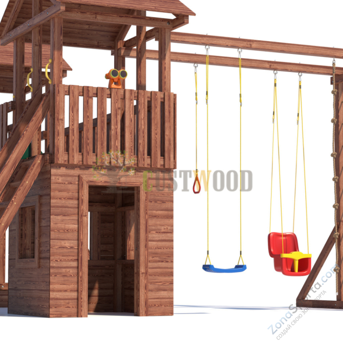 Детская деревянная игровая площадка для улицы дачи CustWood Active 13