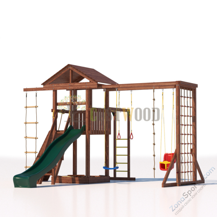 Детская деревянная игровая площадка для улицы дачи CustWood Active 3