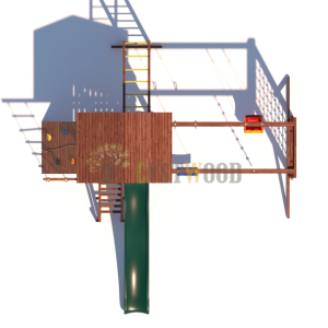 Детская деревянная игровая площадка для улицы дачи CustWood Active 3