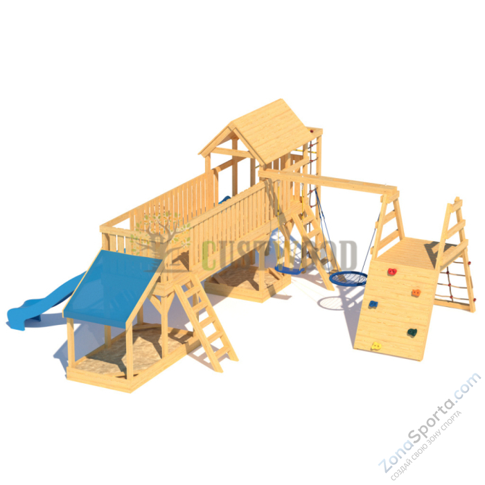 Детская деревянная игровая площадка для улицы дачи CustWood Scout S12