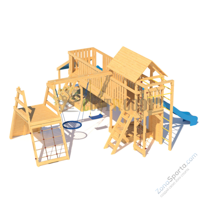 Детская деревянная игровая площадка для улицы дачи CustWood Scout S12