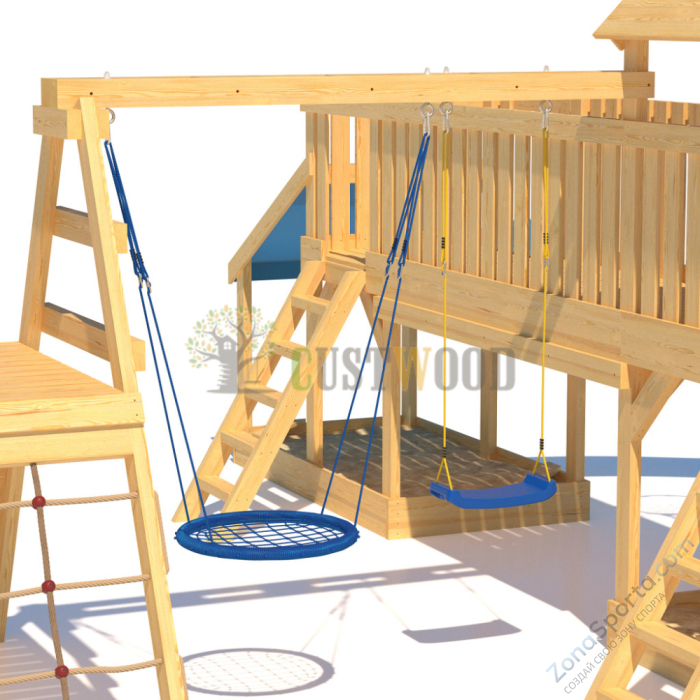 Детская деревянная игровая площадка для улицы дачи CustWood Scout S12