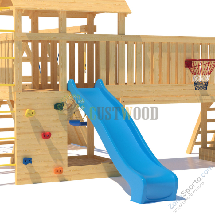 Детская деревянная игровая площадка для улицы дачи CustWood Scout S12