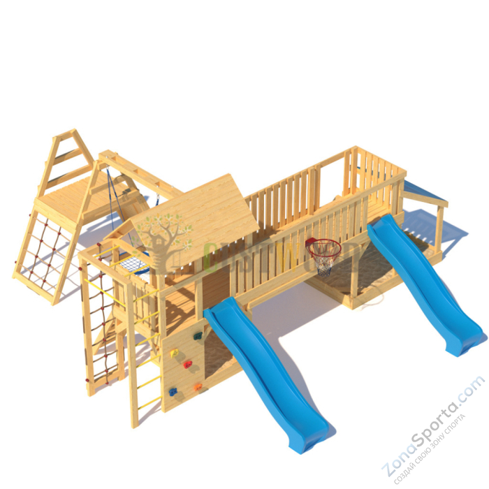 Детская деревянная игровая площадка для улицы дачи CustWood Scout S12