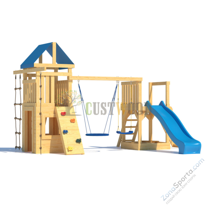 Детская деревянная игровая площадка для улицы дачи CustWood Scout S9