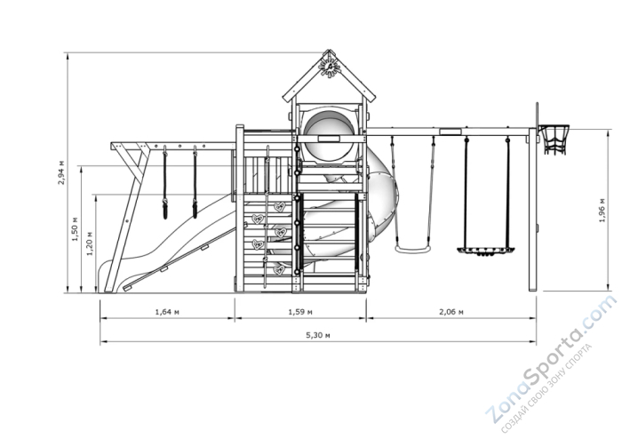 Детская игровая площадка IgraGrad X4