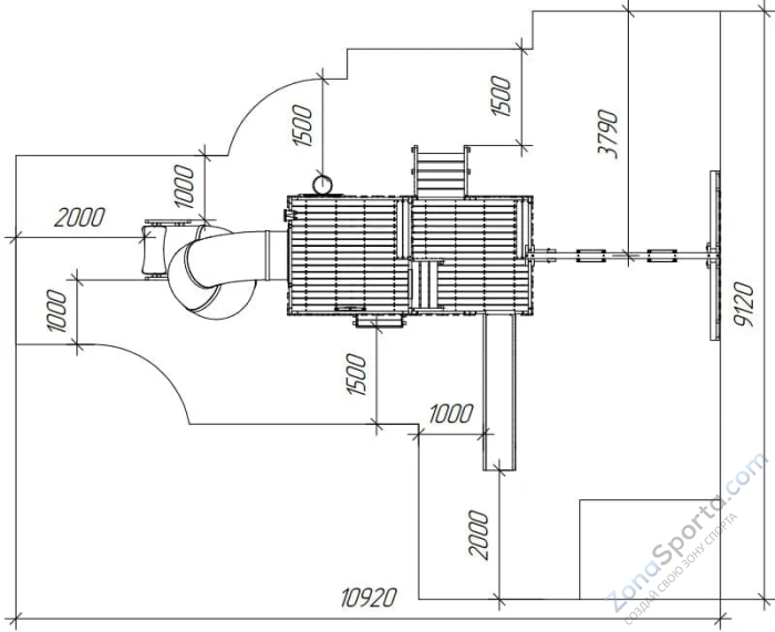Детская игровая площадка Савушка PlayHouse-6 с домиком