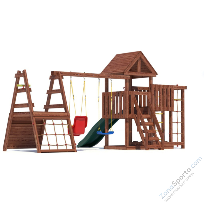 Детская площадка CustWood Junior Color JC15 с деревянной крышей