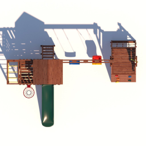 Детская площадка CustWood Junior Color JC15 с деревянной крышей