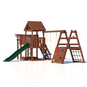 Детская площадка CustWood Junior Color JC15 с деревянной крышей