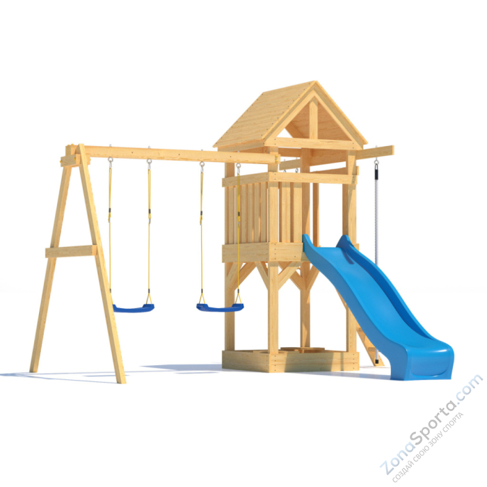 Детская площадка CustWood Scout S1 с деревянной крышей