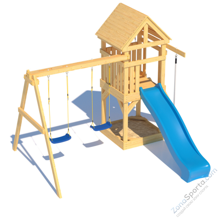 Детская площадка CustWood Scout S1 с деревянной крышей