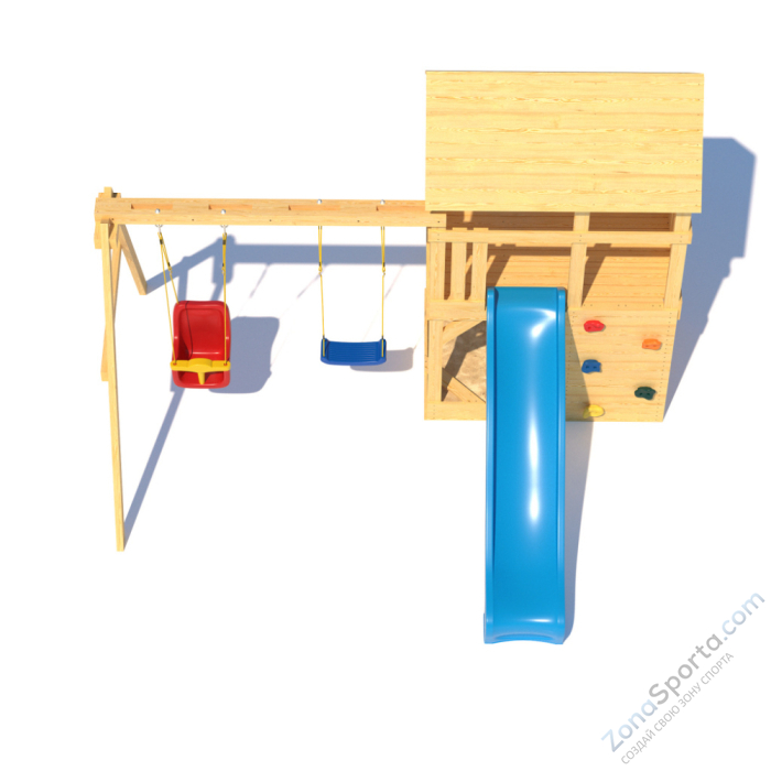 Детская площадка CustWood Scout S3+ с деревянной крышей 