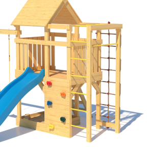 Детская площадка CustWood Scout S4 с деревянной крышей 