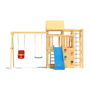 Детская площадка CustWood Scout S4 с деревянной крышей 