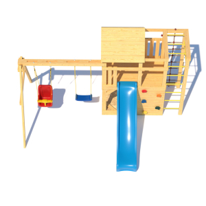 Детская площадка CustWood Scout S4 с деревянной крышей 