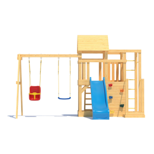 Детская площадка CustWood Scout S5 с деревянной крышей 