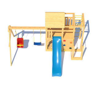 Детская площадка CustWood Scout S5 с деревянной крышей 