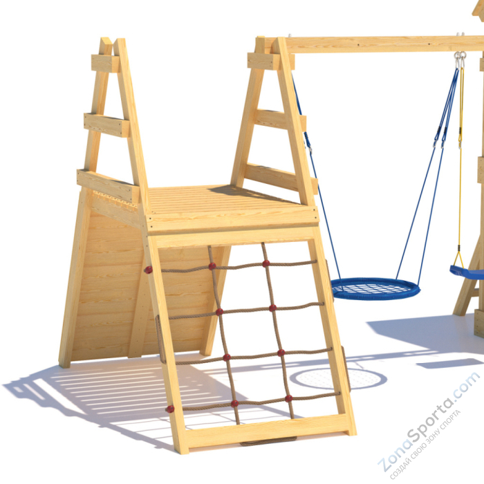 Детская площадка CustWood Scout S8+ с большой деревянной крышей