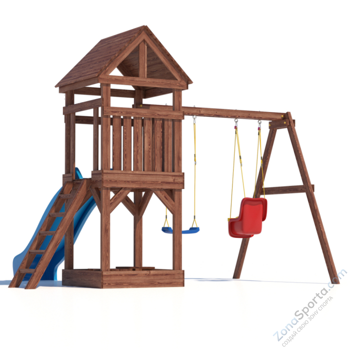 Детская площадка CustWood Scout SC2 с деревянной крышей