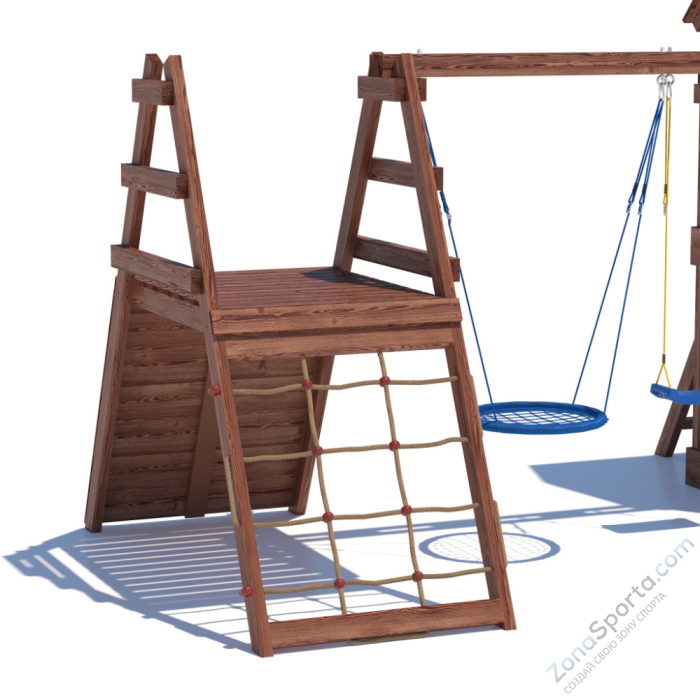 Детская площадка CustWood Scout SC8+ с большой деревянной крышей